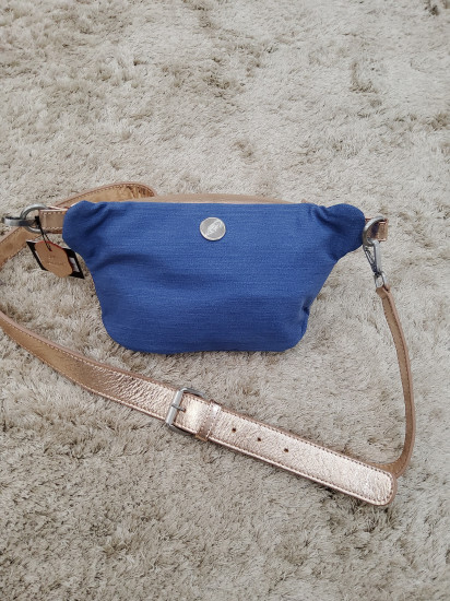 Sac banane cuir bimatière