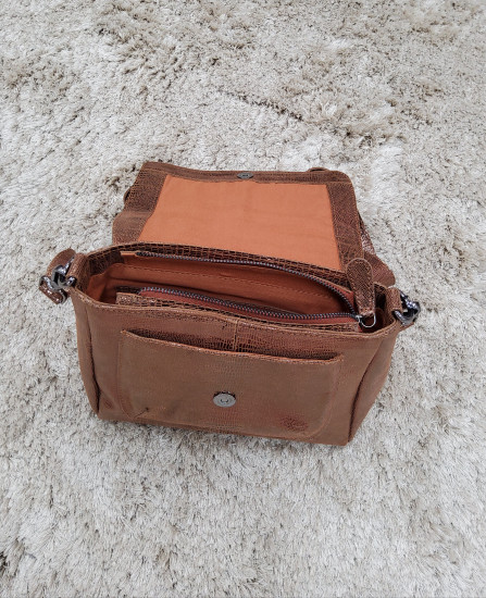 Sac à rabat en cuir