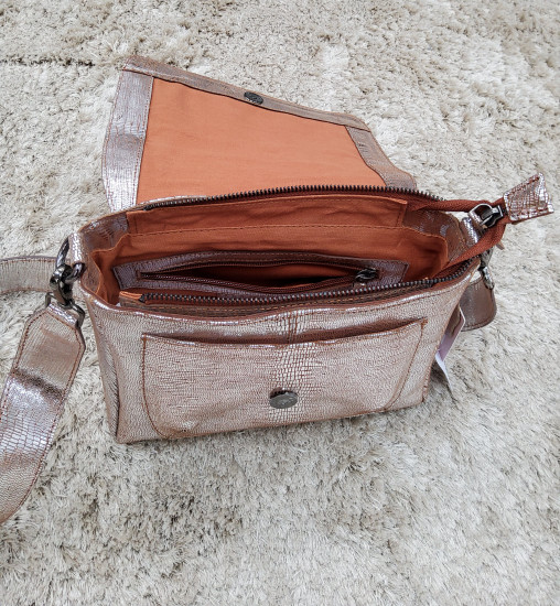 Sac à rabat en cuir