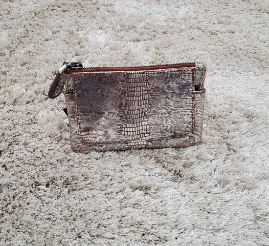 Porte monnaie en cuir irisé