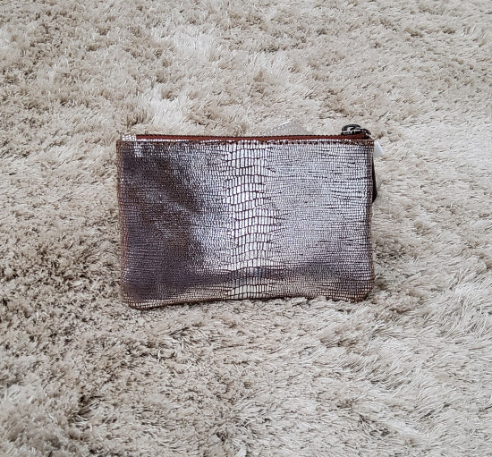 Porte monnaie en cuir irisé