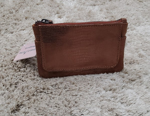 Porte monnaie en cuir irisé