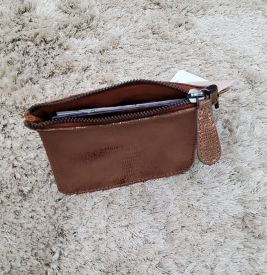 Porte monnaie en cuir irisé