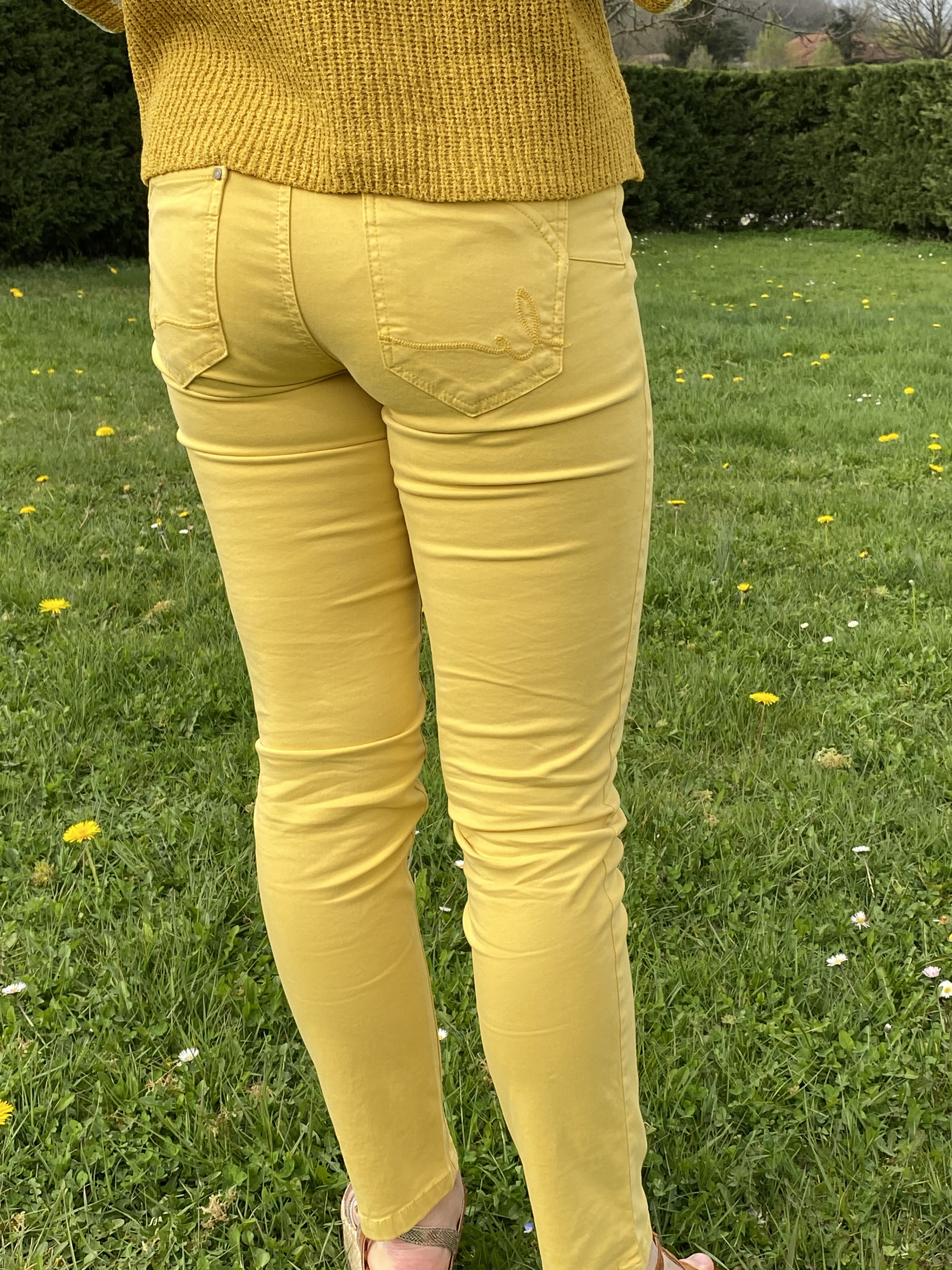 Pantalon femme curry hotsell