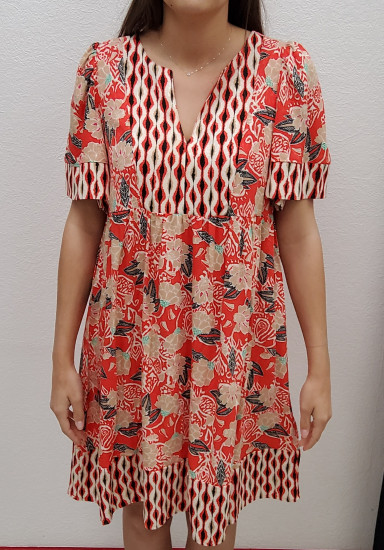 Robe courte imprimée femme