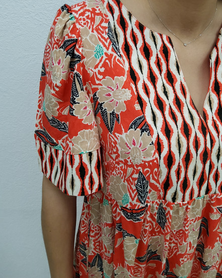 Robe courte imprimée femme