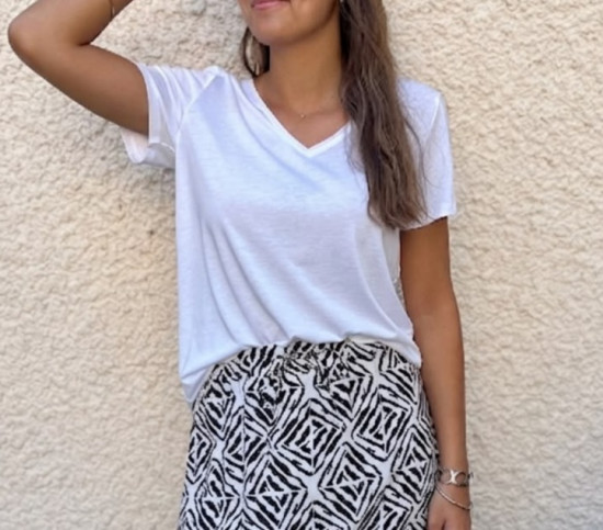 Tee-shirt blanc femme
