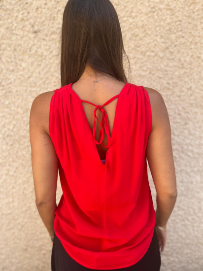 Débardeur rouge femme
