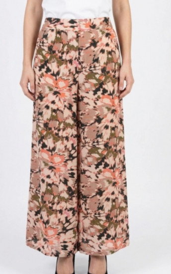 Pantalon large imprimé femme