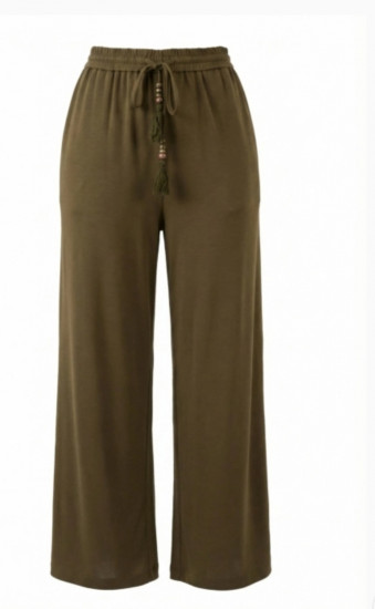Pantalon fluide kaki femme