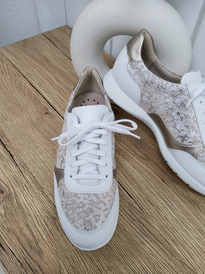 Basket blanc/doré femme