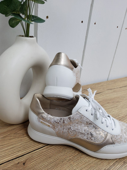 Basket blanc/doré femme