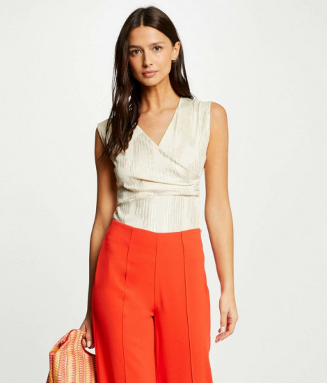Top/débardeur doré femme