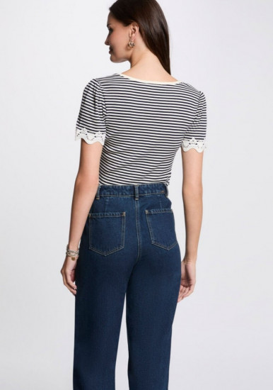 T-shirt marine femme