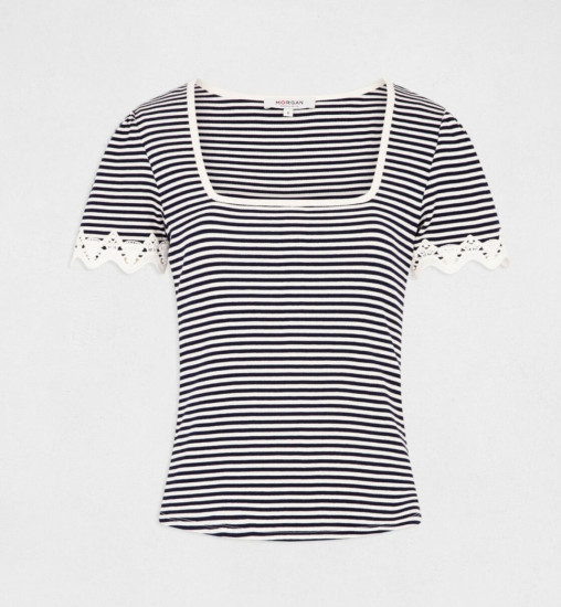 T-shirt marine femme