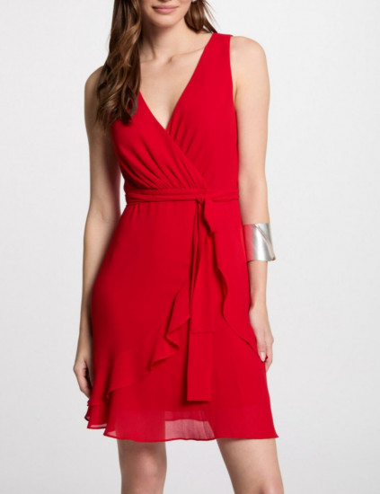 Robe courte rouge femme