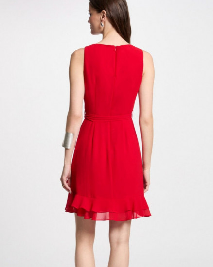 Robe courte rouge femme