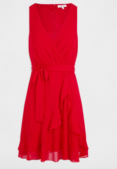 Robe courte rouge femme