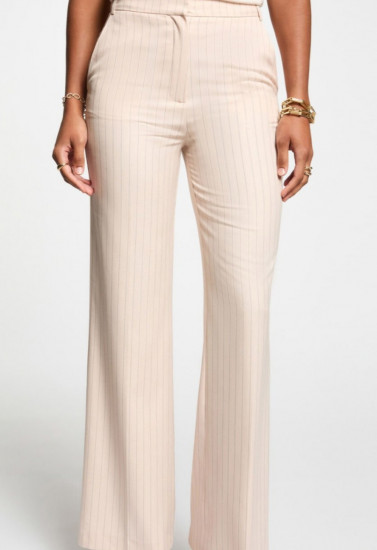 Pantalon rose rayé femme