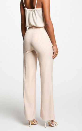 Pantalon rose rayé femme