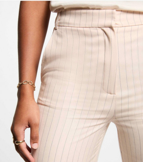 Pantalon rose rayé femme