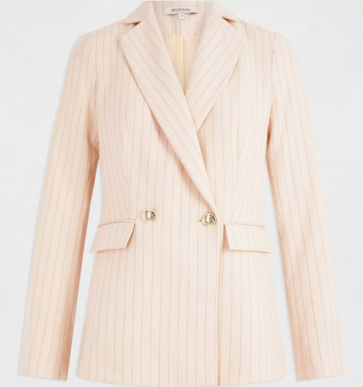 Blazer rose rayé femme