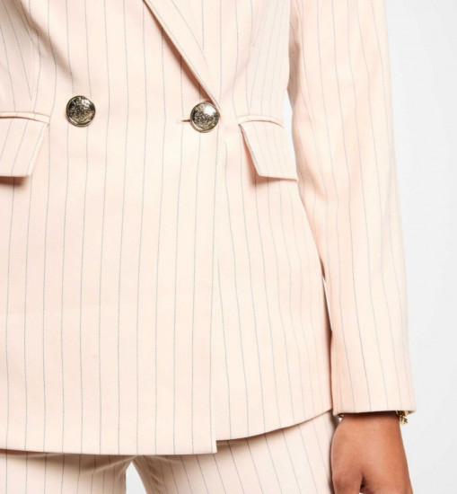 Blazer rose rayé femme