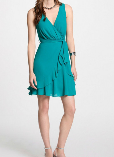 Robe courte verte femme
