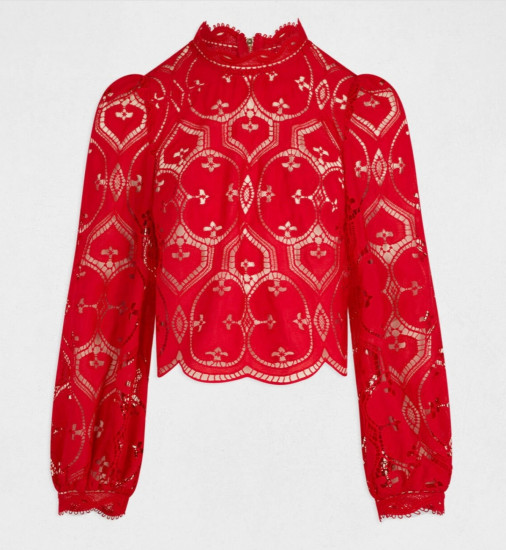 Blouse rouge femme