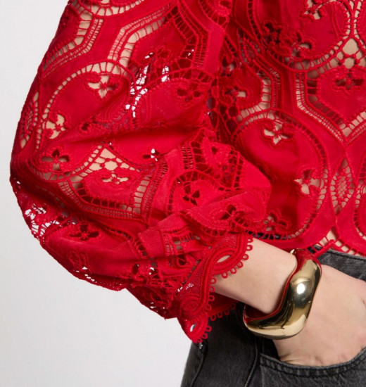 Blouse rouge femme