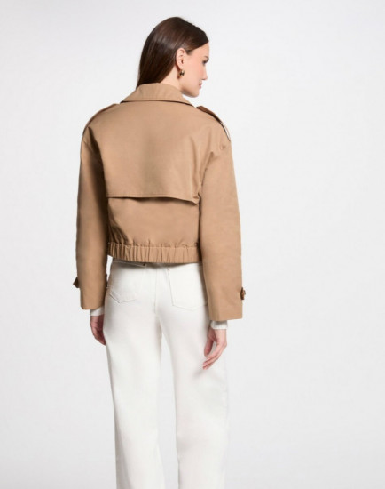 Trench court camel femme