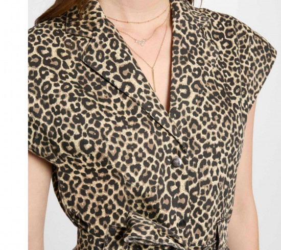 Robe courte léopard femme