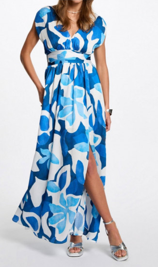 Robe longue bleu femme