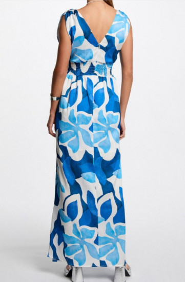 Robe longue bleu femme