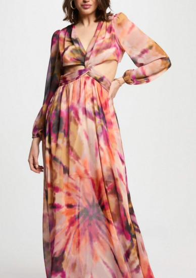 Robe longue multicolore femme