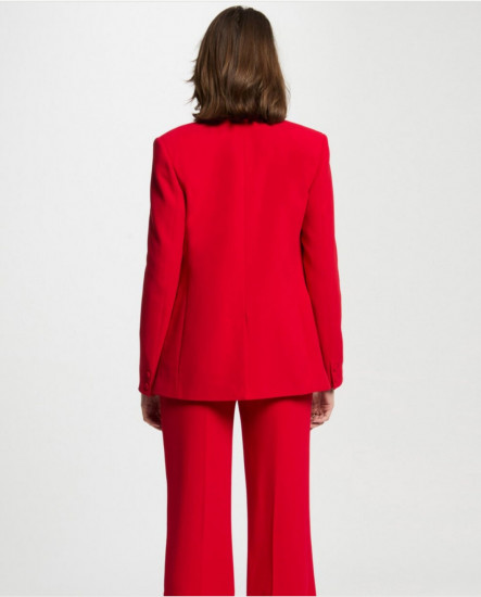 Blazer cintré rouge femme