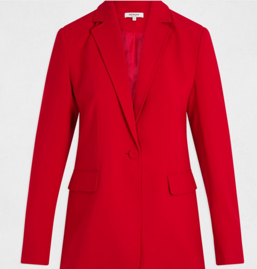 Blazer cintré rouge femme