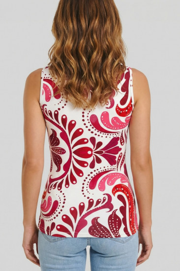 T-shirt col coeur multicolore femme