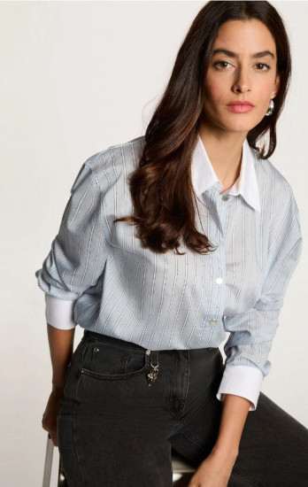 Chemise oversize rayée femme