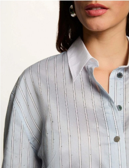 Chemise oversize rayée femme