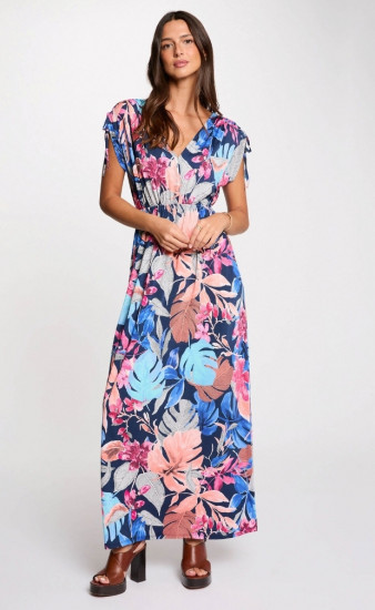 Robe longue multicolore femme