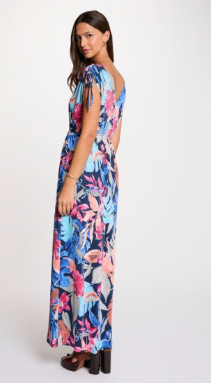 Robe longue multicolore femme