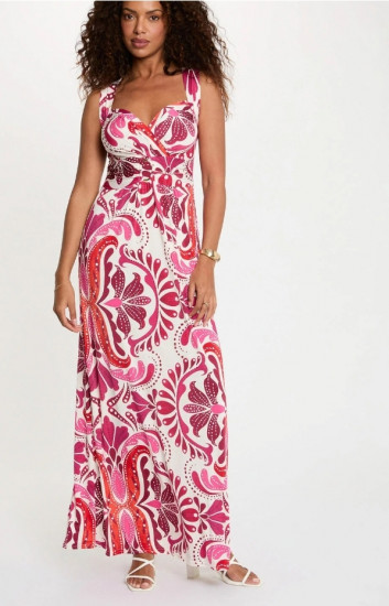 Robe longue multicolore femme