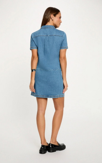 Robe courte denim femme