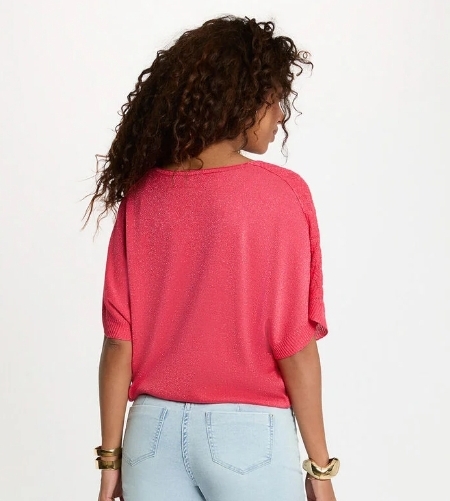 Pull oversize col v  femme