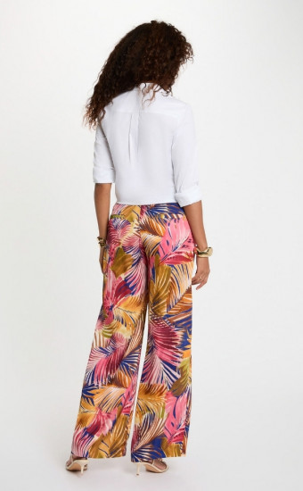 Pantalon fleuri fluide femme