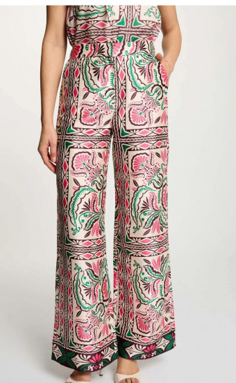 Pantalon imprimé fluide femme