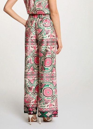 Pantalon imprimé fluide femme