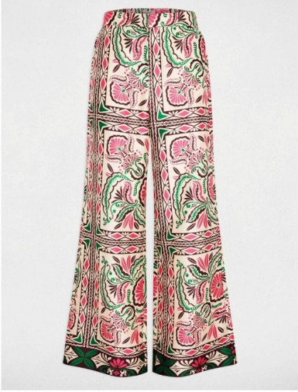 Pantalon imprimé fluide femme