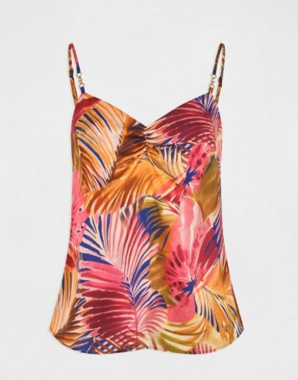 Top bretelles fleuri femme